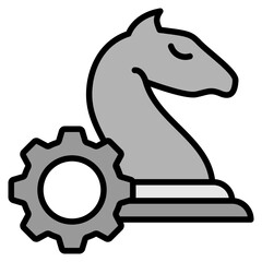 Strategy outline color icon