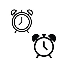 Alarm clock silhouette, alarm clock