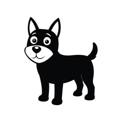 Dog silhouette, Cartoon dog silhouette