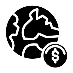 Worldwide Banking Line Icon Style