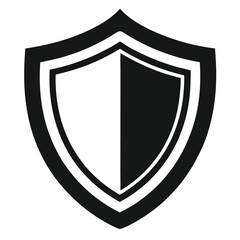 Shield with Split Design vector icon