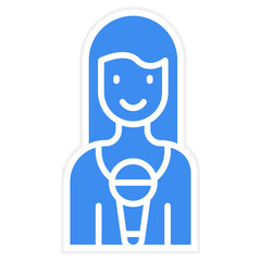 Journalist Female Icon Style