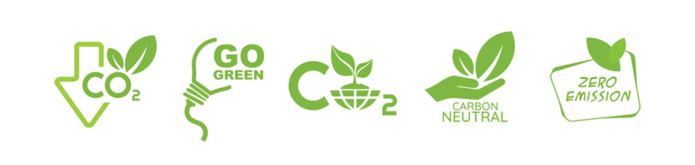 reducing CO2 emissions to stop climate change. green energy background	