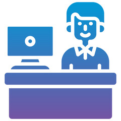Fototapeta premium Office Receptionist Icon