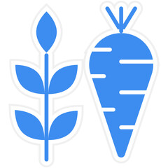 High Fiber Food Icon Style