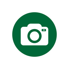 vector camera icon green