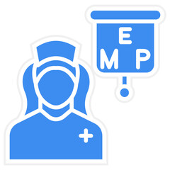 Ophthalmic Nurse Female Icon Style