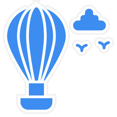 Hot Air Baloon Icon Style