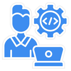 Developer Male Icon Style