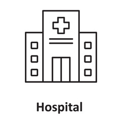 Hospital :Vector Icon which can easily modify or edit