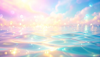 夢幻の水面と空：パステルカラーのきらめきCustom AI Model