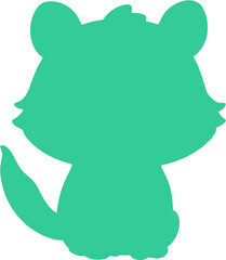 Silhouette vector illustration of a Fox 