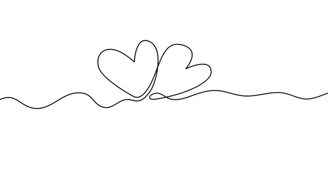Naklejki heart line art 