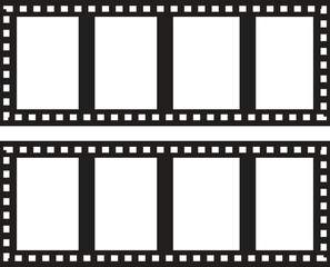 Blank Film Strip Vector Template for Photography Cinema and Nostalgic Designs