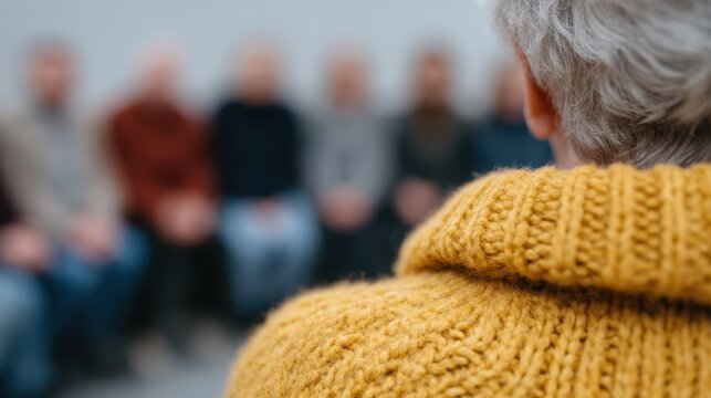 Office workers engage in discussion during a team-building meeting in a bright, modern workspace on a weekday afternoon. Talk to Us