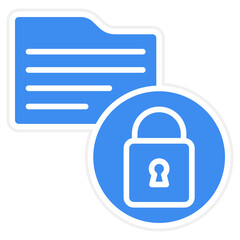Obraz premium Data Security Icon Style