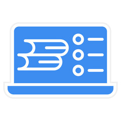 School Laptop Icon Style