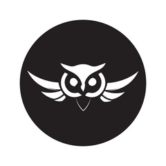 owl on a white background icon