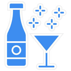 Alcohol Addiction Icon Style