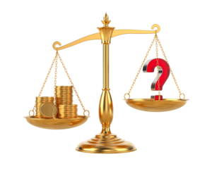 Scale on white background. Isolated 3D illustration