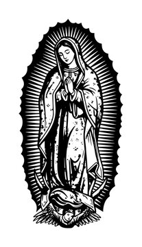 our lady of guadalupe &ndash; virgin mary religious vector illustration