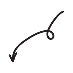 Marker Style Arrow - Hand-Drawn Outline Icon