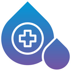 Fototapeta premium Blood Glucose Drop Icon