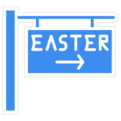 Easter Signboard Icon Style