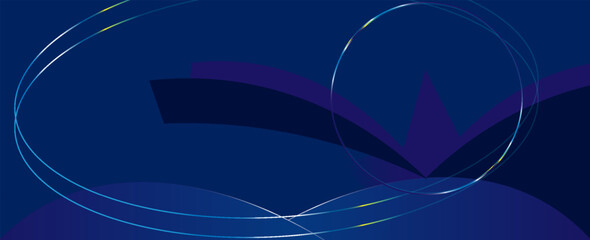 blue abstract background with luxury golden elements vector illustration