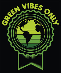 World Environment Day Vector T-Shirt Design with Earth and Green Elements.