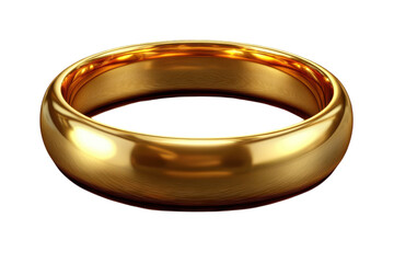 Golden Band Symbol of Love Commitment Wedding Ring Gold Jewelry Promise Luxurious Precious on transparent background