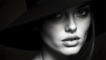 Textural Elegance: Close-Up Portrait of Intricate Hat Detail
Concept: Monochrome, fashion, elegance