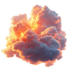 Explosion isolated on transparent background