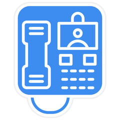 Video Door Phone Icon Style