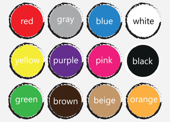 Set of colorful block illustration