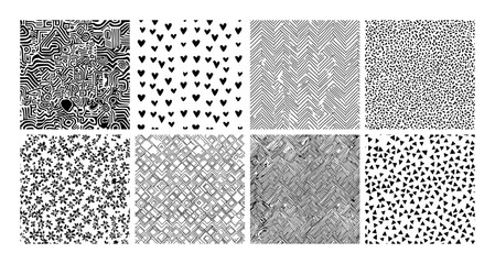 abstract seamless pattern collection vector set