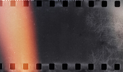 film strip texture with light leaks and burn effect, dust and scratch, abstract background