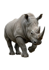 Obraz premium Rhino Illustration Majestic Wildlife Transparent Background