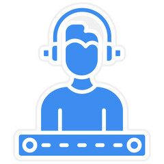 Fototapeta premium DJ Icon Style