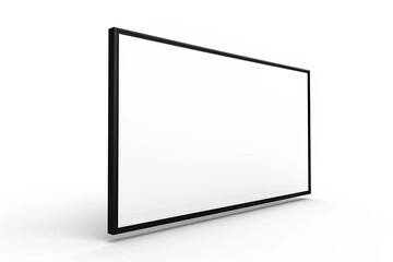 Ultra Hd Visual of Flat Screen Tv Perspective View with White Background White Image