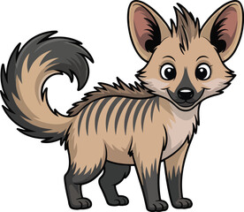 Obraz premium Cute Aardwolf Vector
