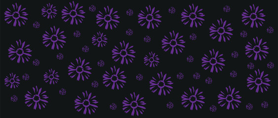 abstract, vector, monochrome, big flowers, all over textiles design, illustration digital image can be used for wrapping paper