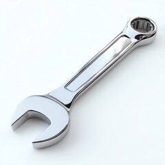 Shiny metal wrench tool hardware