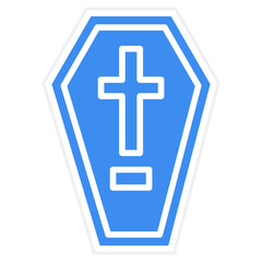Fototapeta premium Coffin Icon Style