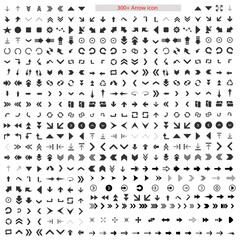 Fototapeta premium Arrows big black set icons, arrow icon, modern simple arrows, arrow vector collection cursor
