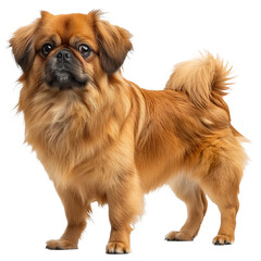 Pekinegese Dog Isolated on Transparent Background. PNG. Generated AI