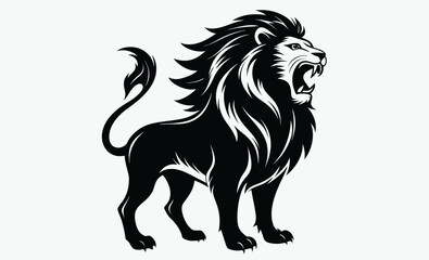 Roaring Lion Silhouette Icon