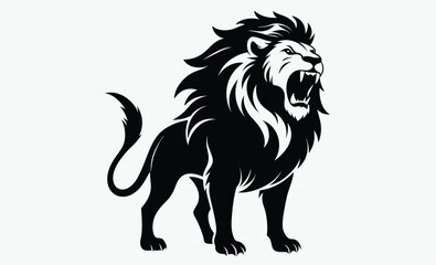 Roaring Lion Silhouette Icon
