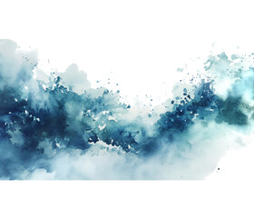 Obraz premium Abstract colorful liquid paint splashes isolated on transparent background, A colorful explosion of paint splatters with watercolor design, Vibrant Multicolor Cloud Explosion Backdrop.