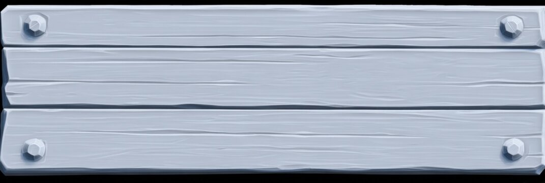 Cartoon Wooden Sign With Bolts, Ideal for Game Development and Creative Announcement : Generative AI